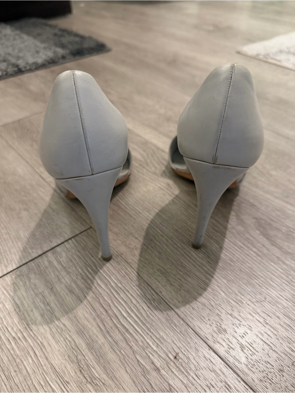 Vince Cosette Heel Pumps 8.5 Light Grey - Picture 4 of 6